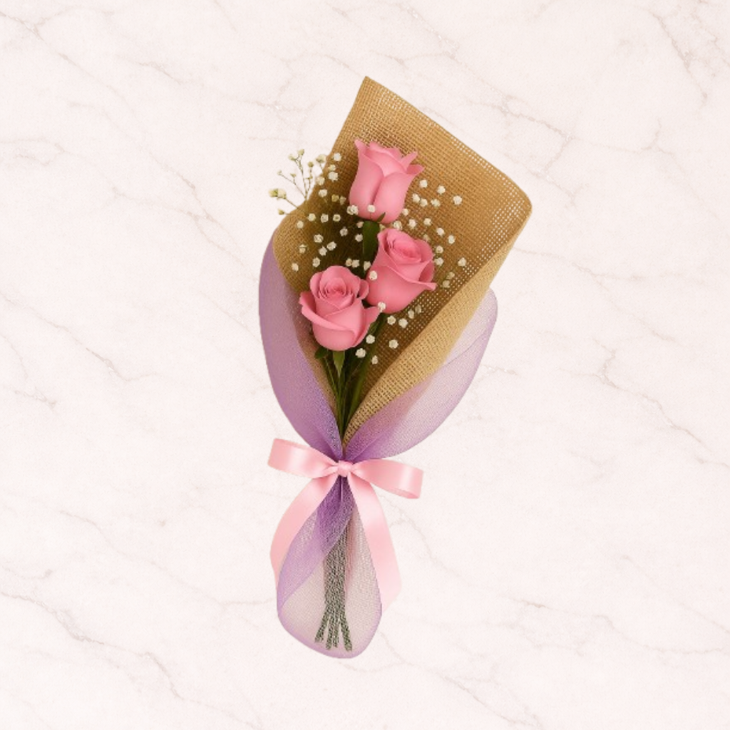 Blush Rose Trio Bouquet