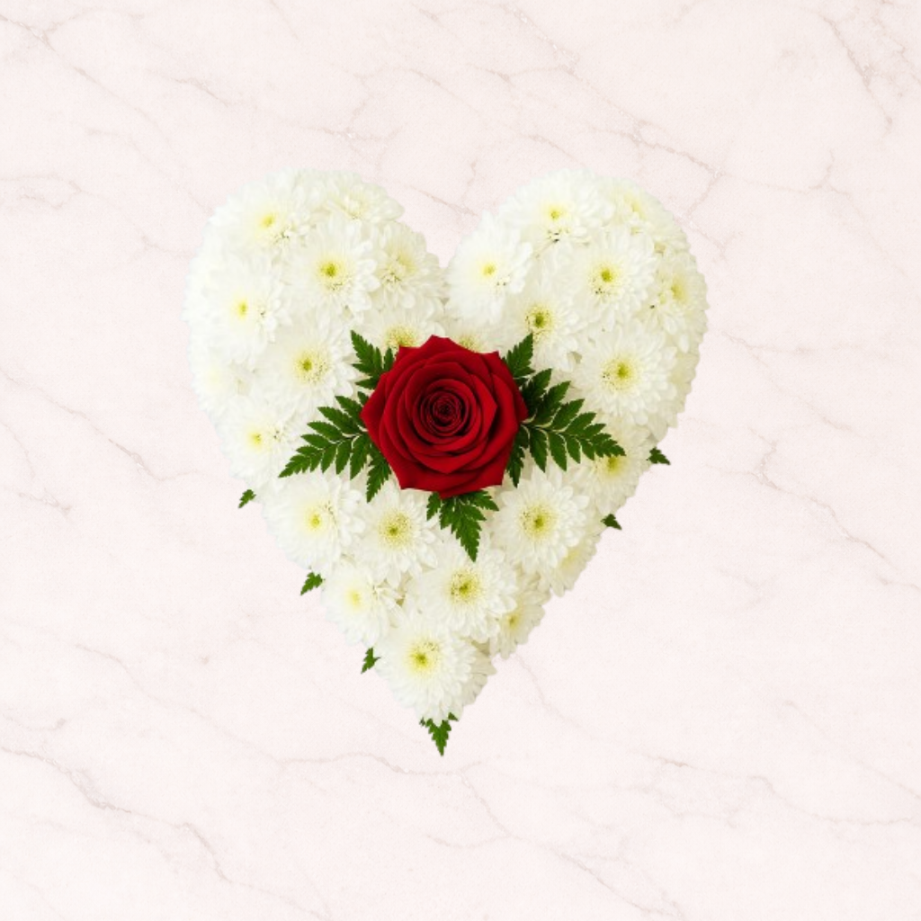 White Serenity Heart Tribute