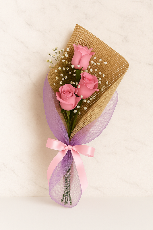 Blush Rose Trio Bouquet