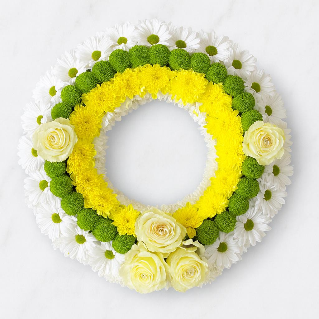 Golden Peace Sympathy Wreath