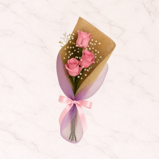 Blush Rose Trio Bouquet